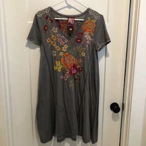 Johnny Was JWLA Embroidered Tunic Dress